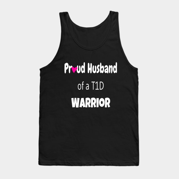 Copy of Copy of Copy of Proud Husband White Text Pink Heart Tank Top by CatGirl101